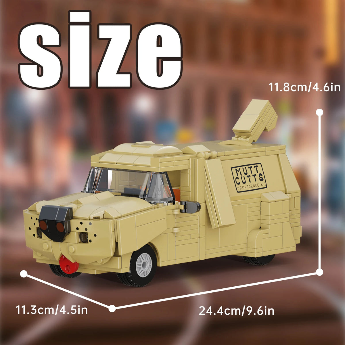 Dog Van Diy Building Blocks Set Animal Vehicle Desktop Gift