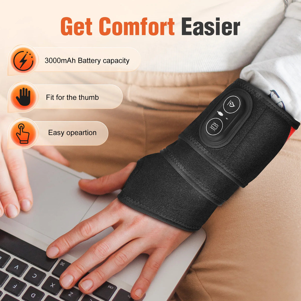 Moajaza Electric Heated Wrist Wrap For Joint Support And Care