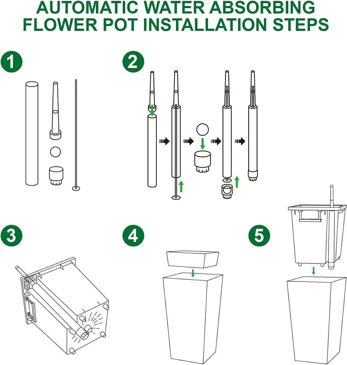 Twister.ck Two Self-Watering Planters With Monitor And Inner Bucket