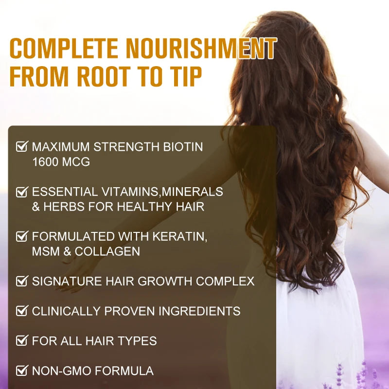 MINCH 5000mcg Biotin Capsules For Hair Skin And Immunity Support