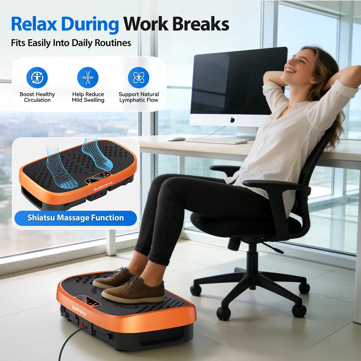 Professional Whole Body Vibration Platform For Home Fitness