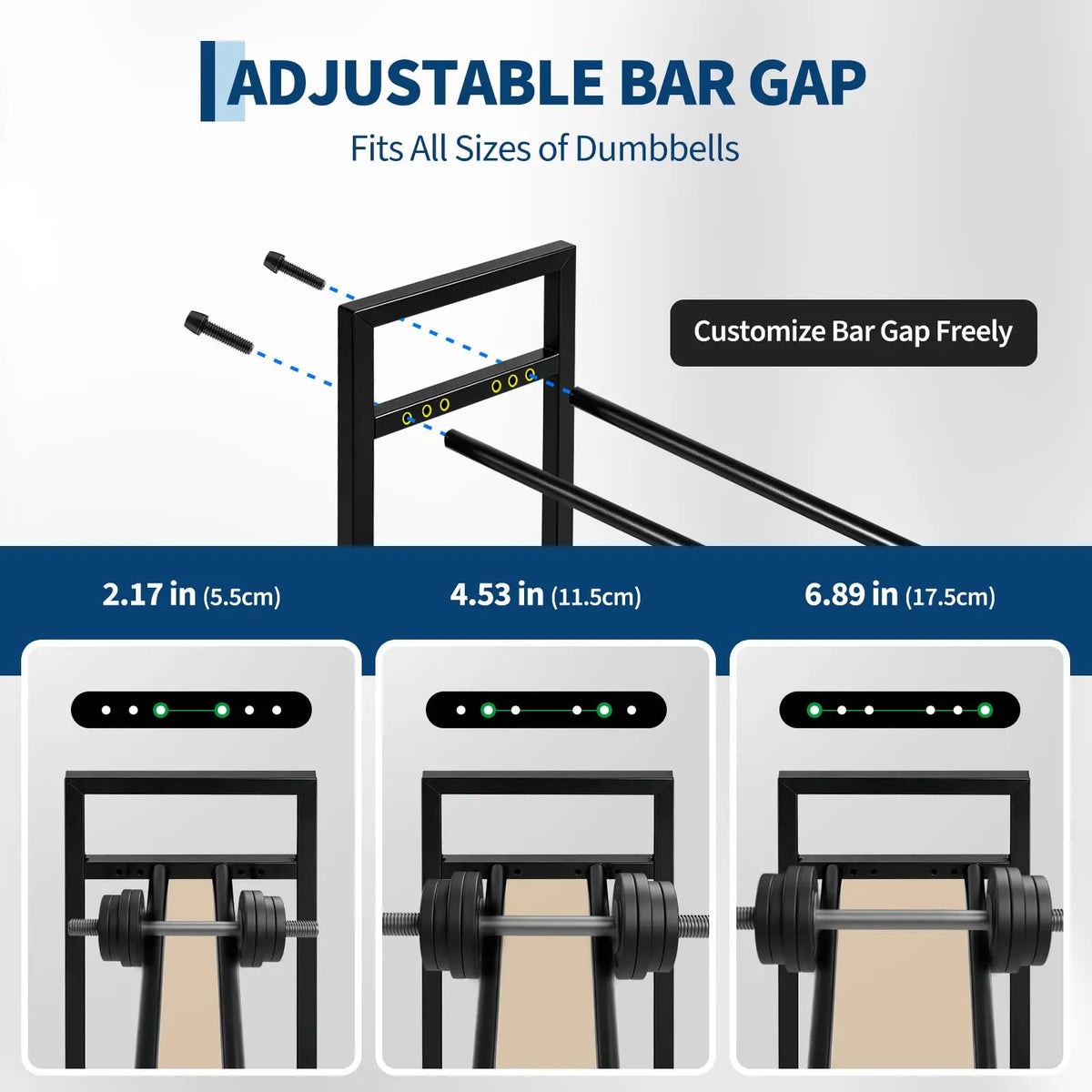 Three Tier Steel Dumbbell Rack For Home Gym Training