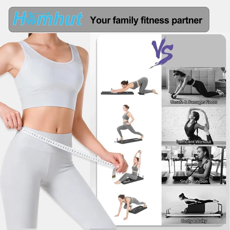 Portable Foldable Core Board With Resistance Bands And Handles