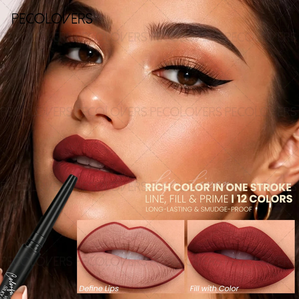 6PCS/Set Lip Makeup Set, Matte Lip Liner & Moisturizing Transparent Lip Oil & Lip Liner Lipstick Pen & Moisturize Lip Gloss & Red Nude Lipstick & Fruit Cherry Flavored Lip Balm, Create Rich Lip Makeup