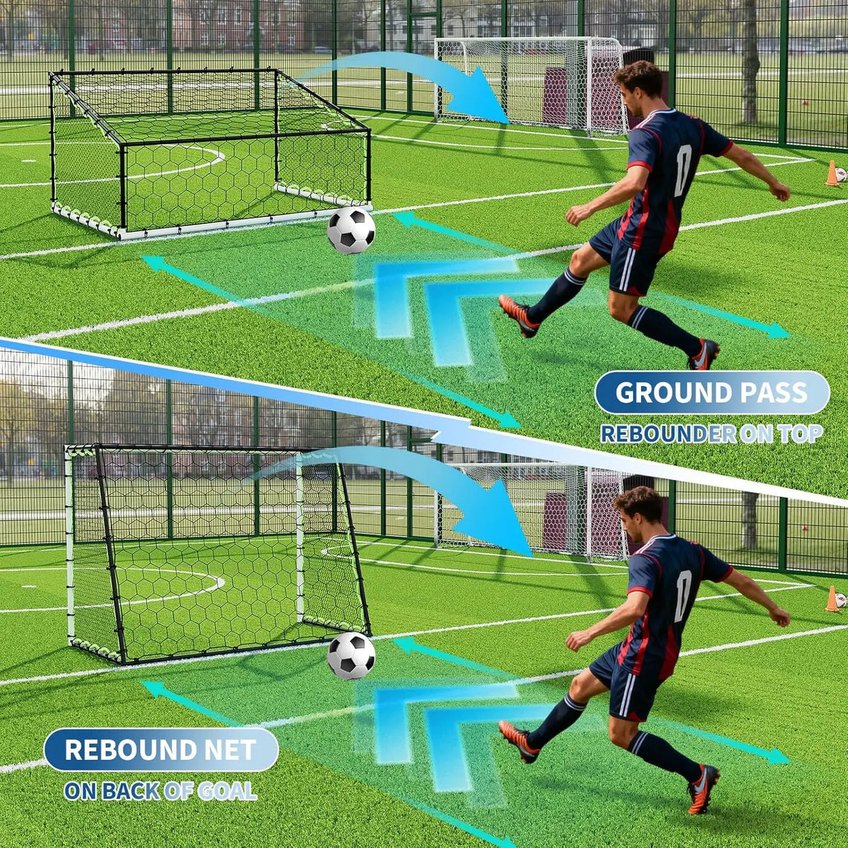 Heavy Duty Collapsible Soccer Rebounder Net With Carry Bag
