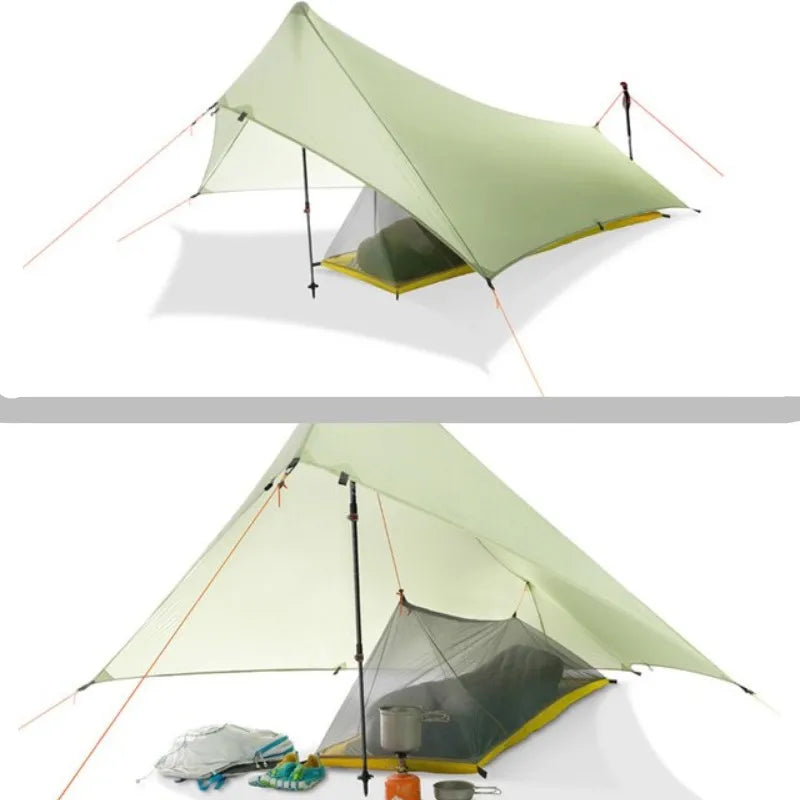 HiKeburger Ultralight Waterproof Tarp Tent For Camping