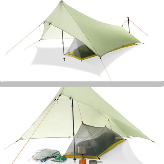 HiKeburger Ultralight Waterproof Tarp Tent For Camping