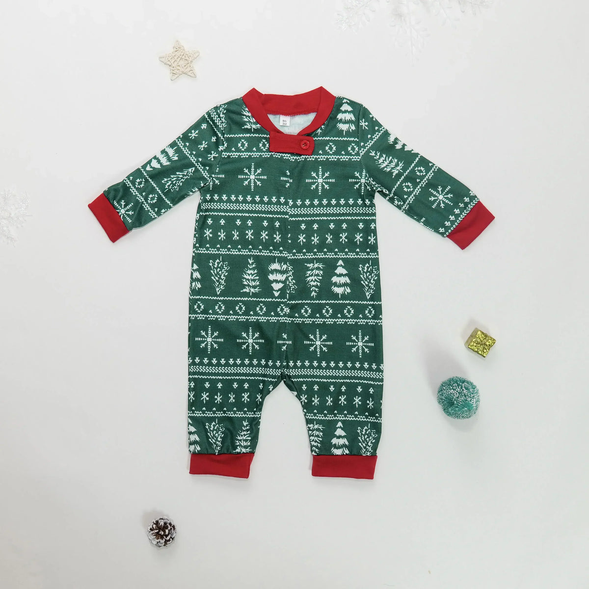 Family Christmas Pajama Set All Over Print Cotton Loungewear