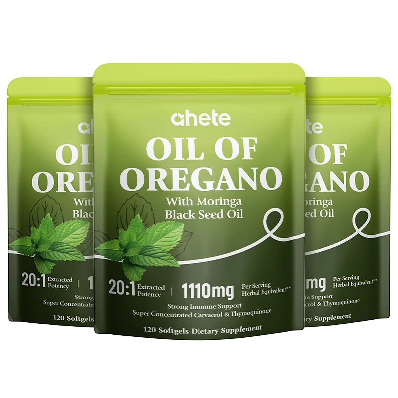 Ahete Oil of Oregano with Moringa Black Seed Softgels