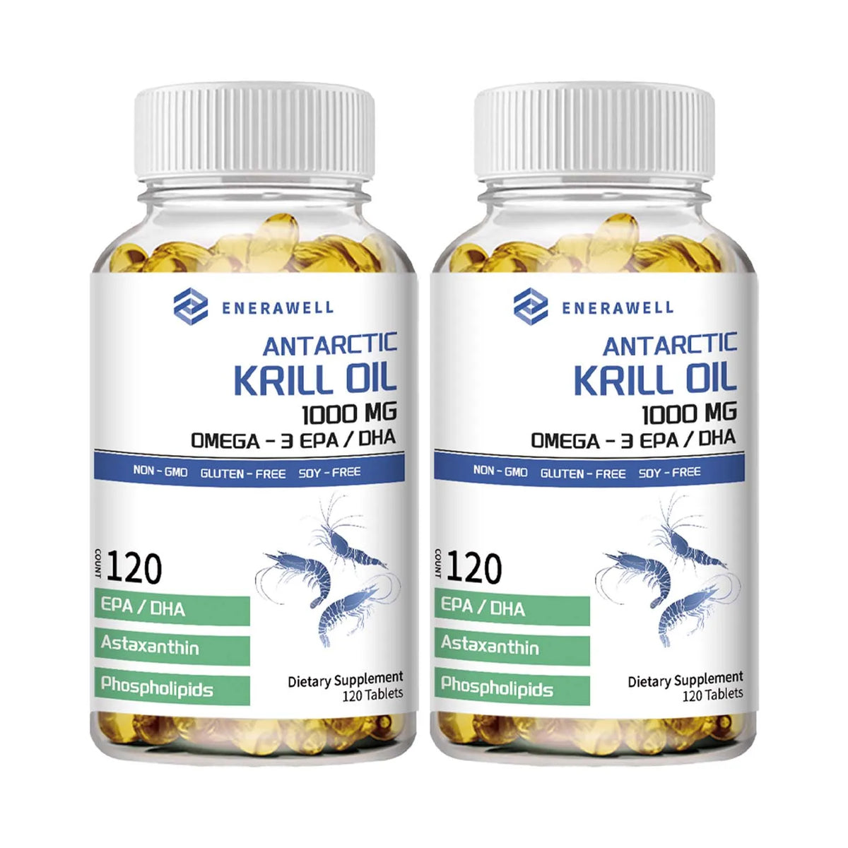 Antarctic Krill Oil Capsules With Omega Three EPA DHA Astaxanthin