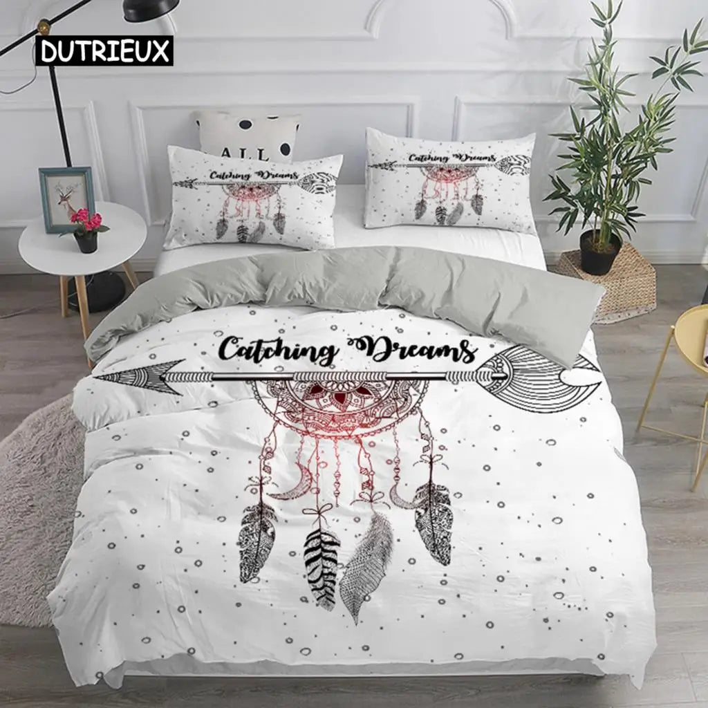 Bohemian Dream Catcher Duvet Cover Elegant Bedding Set