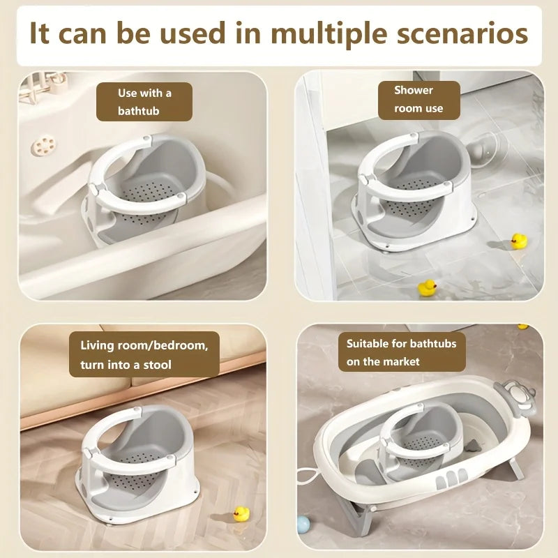 Durable Baby Bath Tub Seat For Safe Bathing And Cleaning