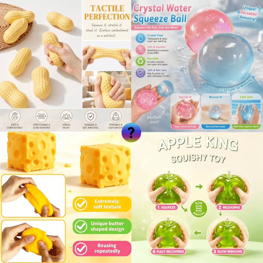 Cute Food Squishy Fidget Toys For Kids And Adults Relaxation