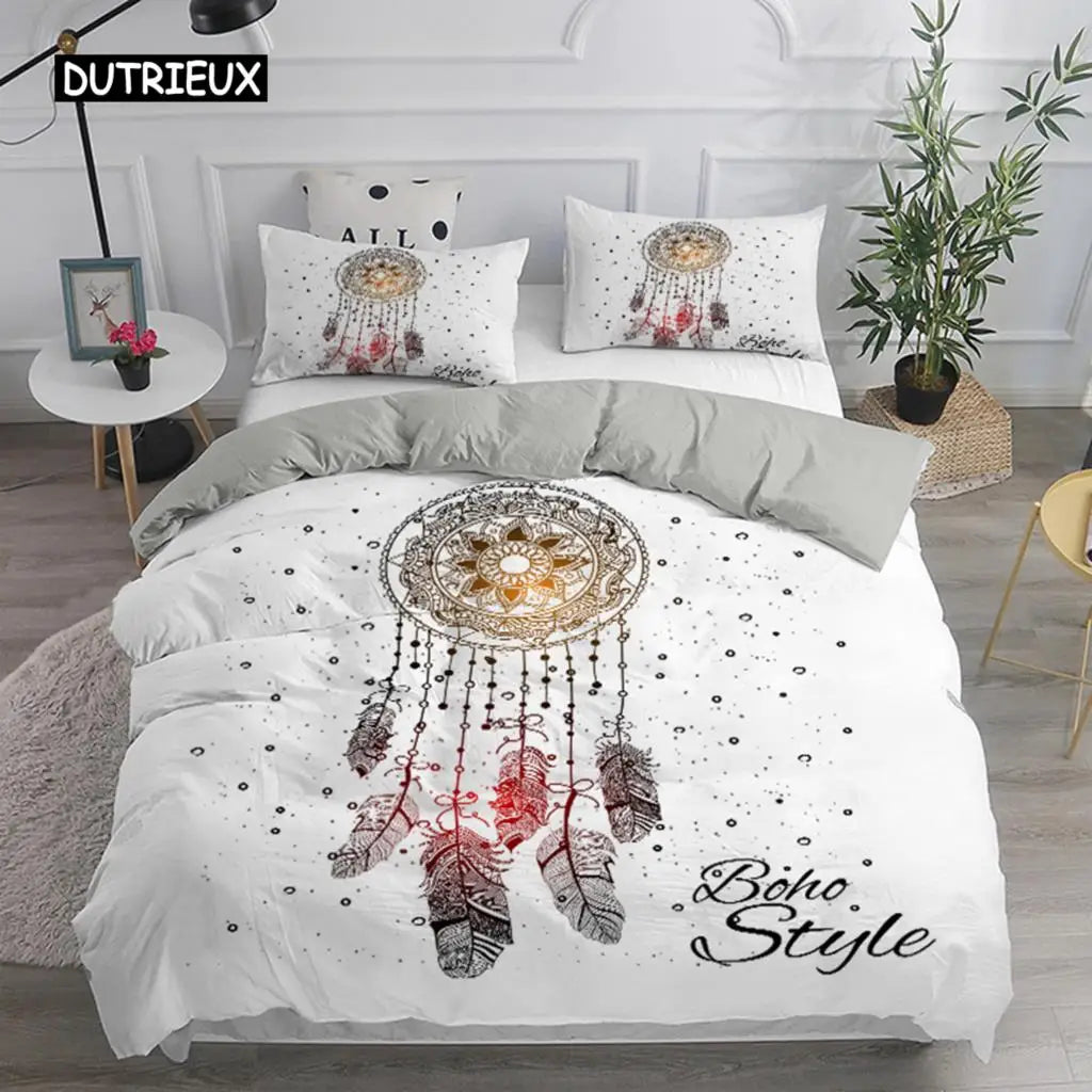 Bohemian Dream Catcher Duvet Cover Elegant Bedding Set