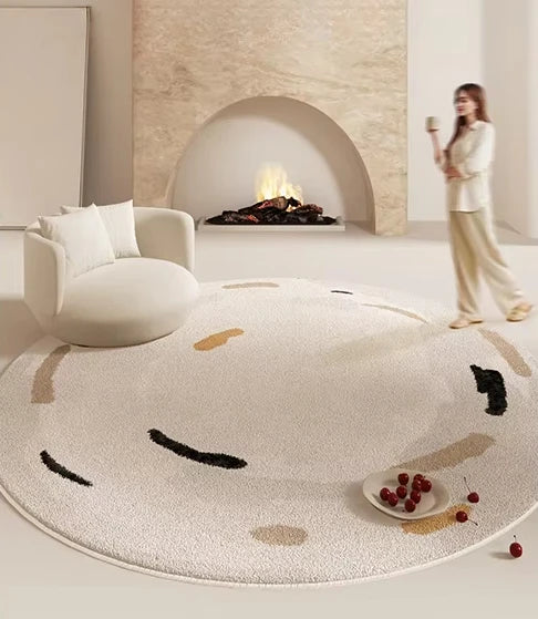 Washable Fluffy Area Rug With Geometric Design For Home