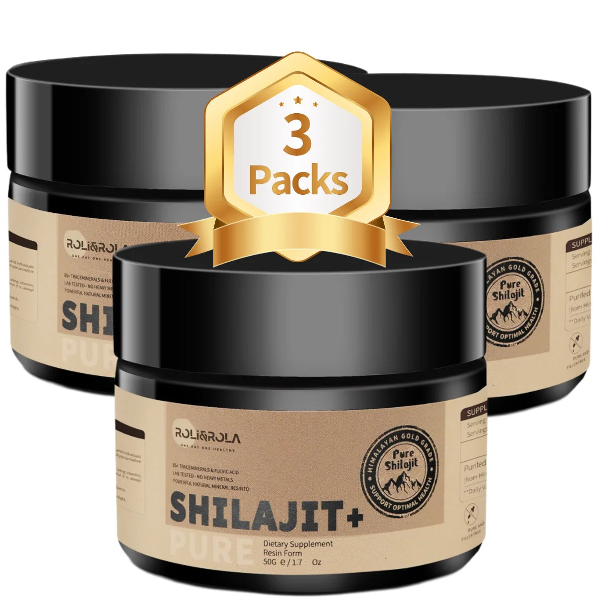 Rolirola Pure Himalayan Shilajit Resin With Fulvic Acid Dietary Supplement