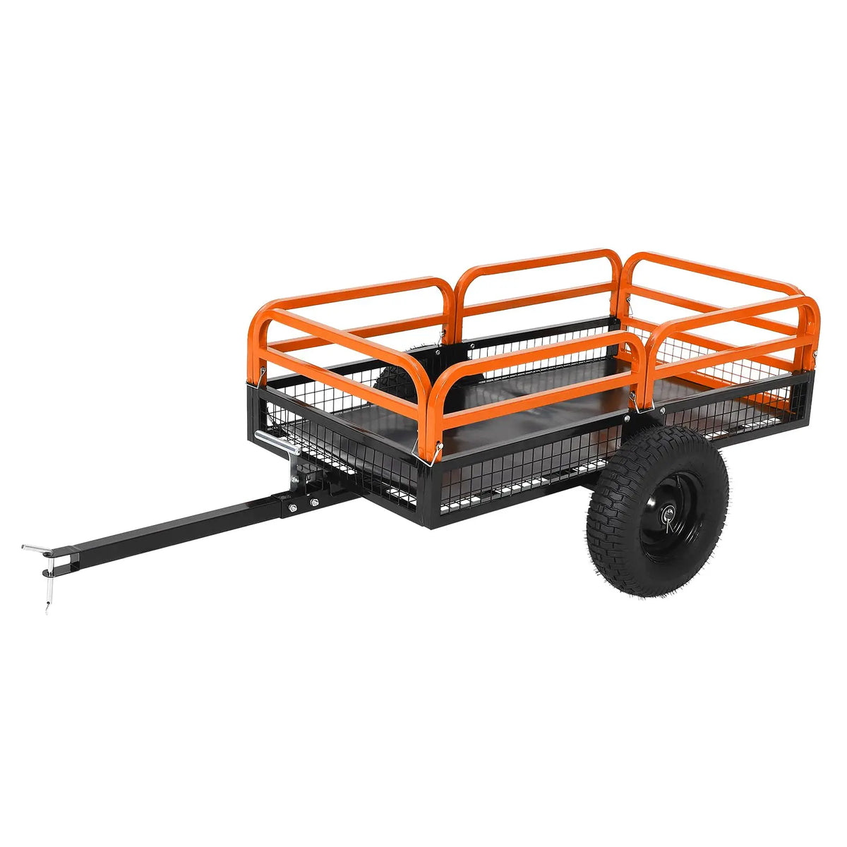 HiMiss Heavy Duty Steel Garden Dump Trailer With Removable Sides