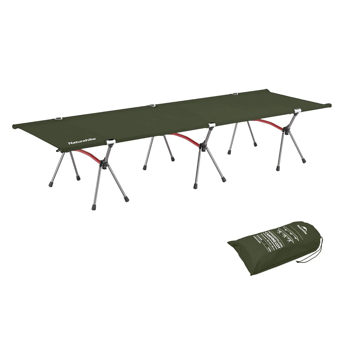 Naturehike Height Adjustable Folding Camping Cot Portable Bed