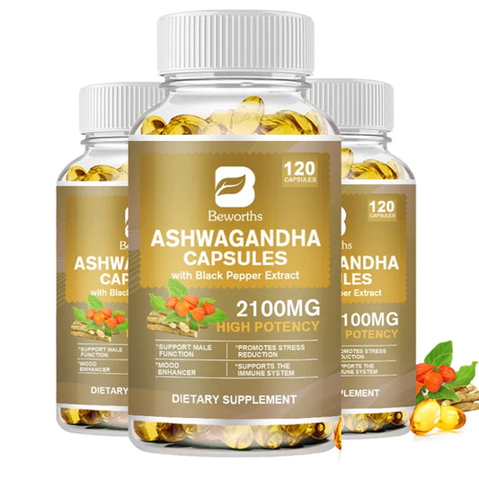 Beworths Ashwagandha Root Extract Capsule For Sleep And Anxiety Relief