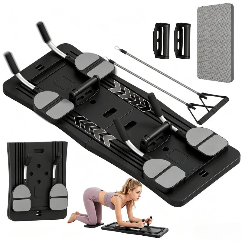 Portable Foldable Core Board With Resistance Bands And Handles