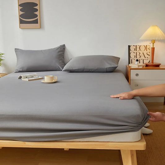 U-Silver Premium Grounded Cotton Bed Fitted Sheets