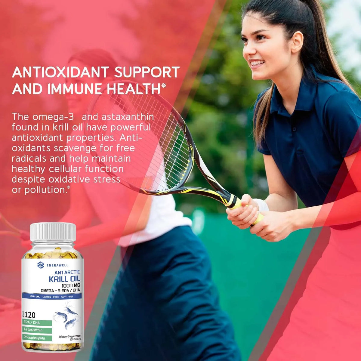 Antarctic Krill Oil Capsules With Omega Three EPA DHA Astaxanthin