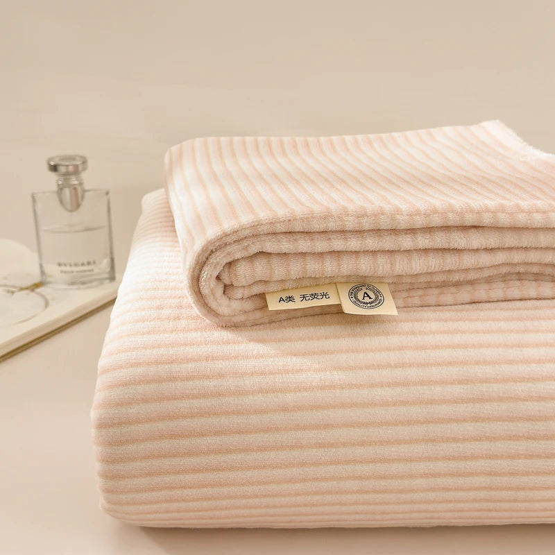 LUXO Thickened Milk Fleece Flat Bed Sheet Soft Cozy Plush