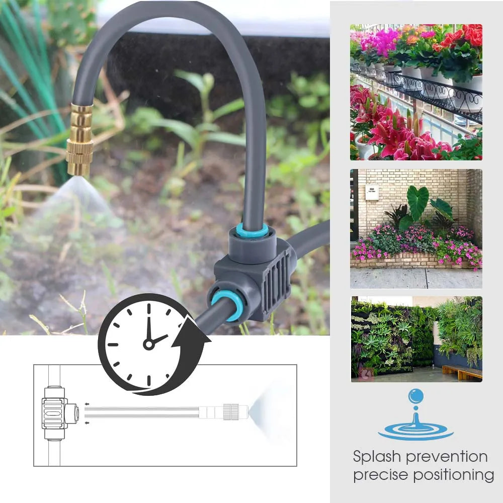 Lanriyuz Dual Zone Smart Garden Watering Timer With Mist Spray