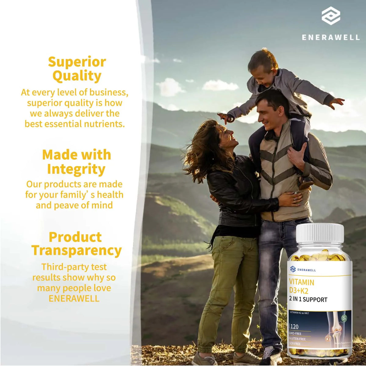 Vitamin D3 And K2 Supplement For Bone Health Support