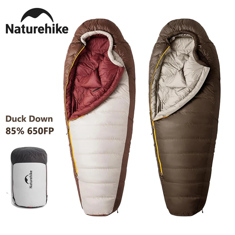 Naturehike 650FP Duck Down Snowbird Mummy Sleeping Bag Winter Ultralight