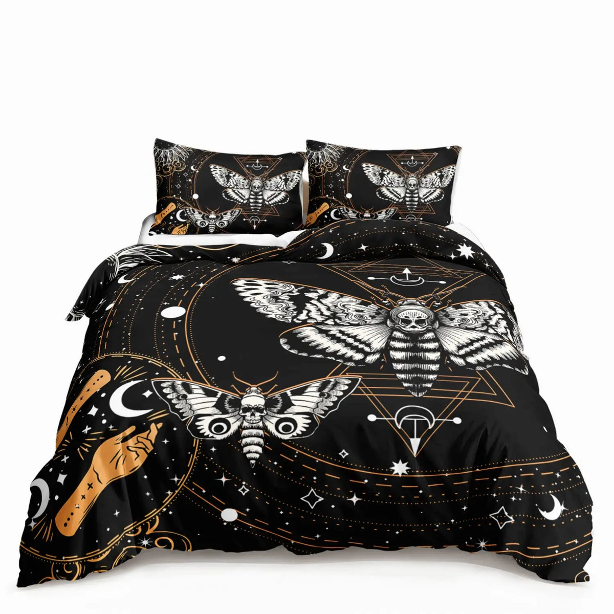 Gothic Moth Mushroom Microfiber Duvet Cover Set Ultra Soft Lightweight