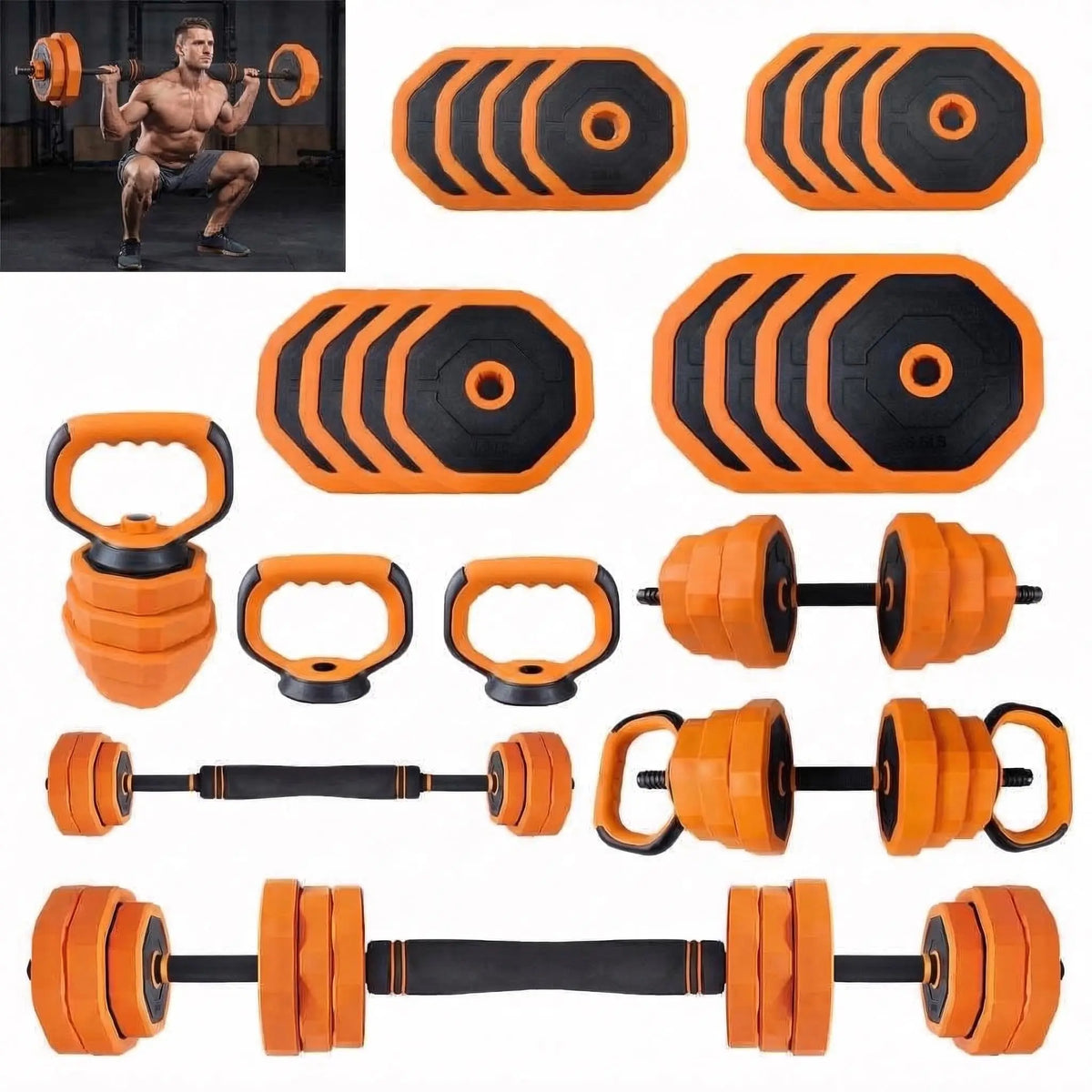 Adjustable Dumbbells Free Weight Set With Connector For Home Gym