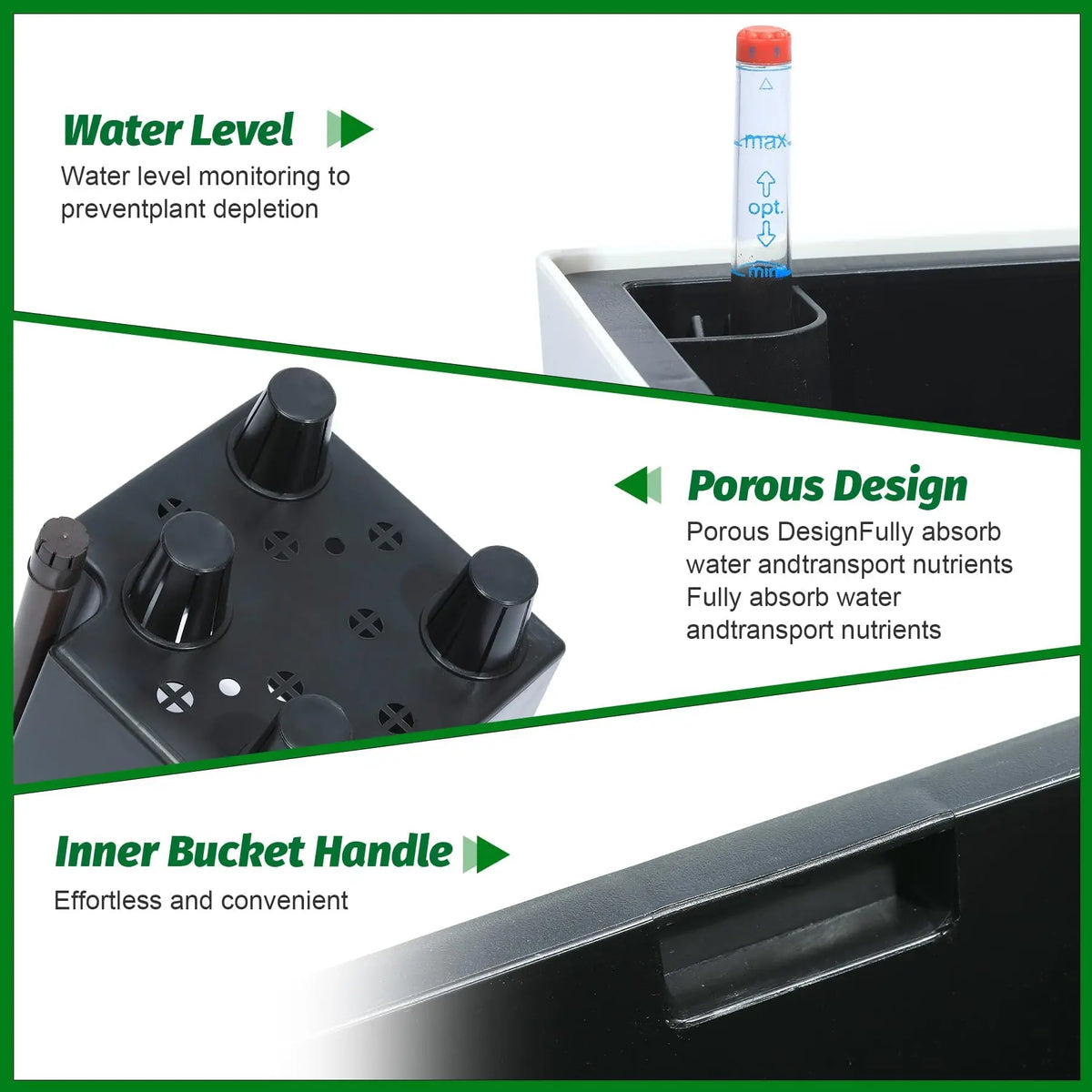 HiMISS Self Watering Indoor And Outdoor Planters With Drainage