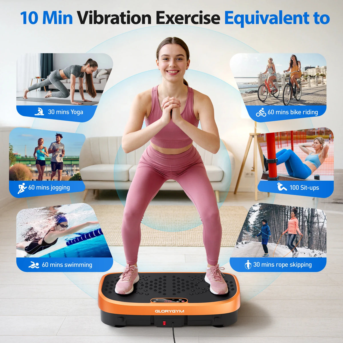 Professional Whole Body Vibration Platform For Home Fitness