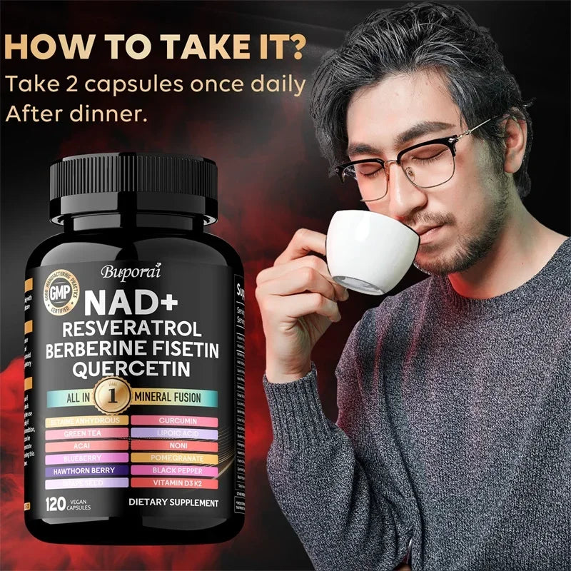 Xemenry Resveratrol Berberine NAD Cellular Health Support