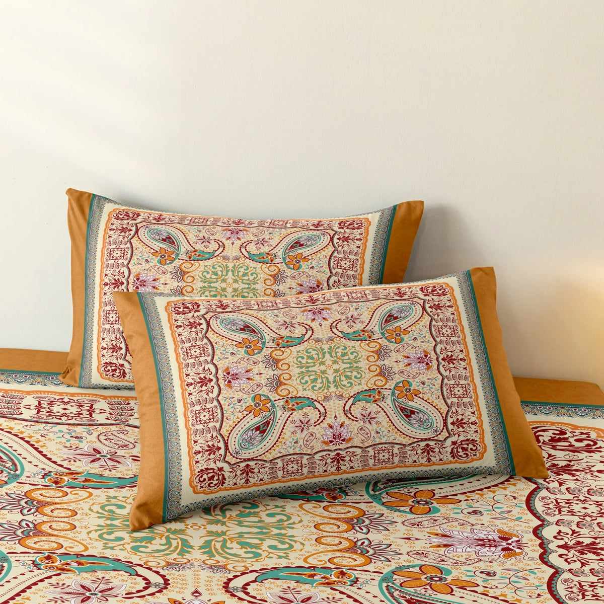 Bohemian Bandana Paisley Duvet Cover Set With Floral Bedding