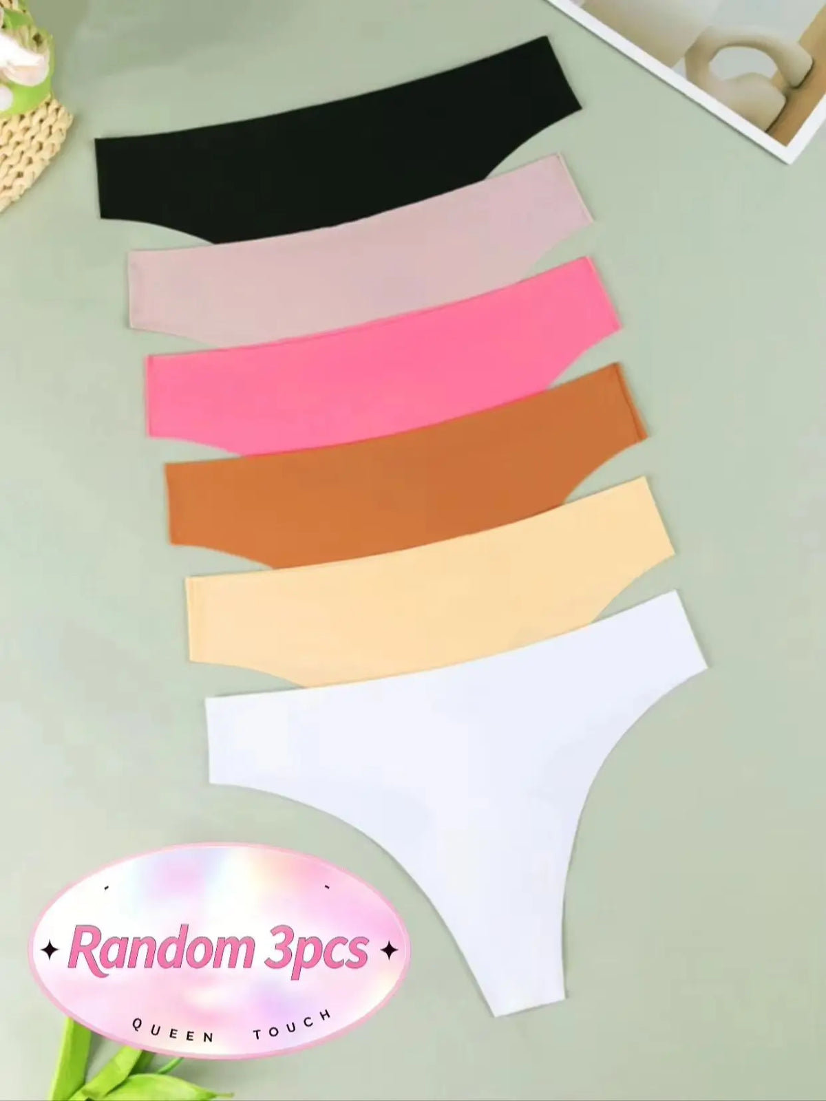 3 Pack Women Low‑Rise Seamless  Underwear Invisible No Show Smooth Anti‑Chafing Comfort Panties for Yoga Fitness Sports Daily Intimates
