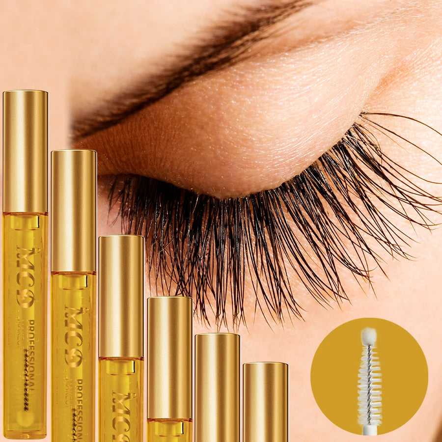 6pcs Nourishing Eyelash and Eyebrow Enhancer Serum Eye Set Natural Ingredients for Longer Fuller Thicker Eyebrows Eyelash Makeup for Women Gifts Eye Cosmetic