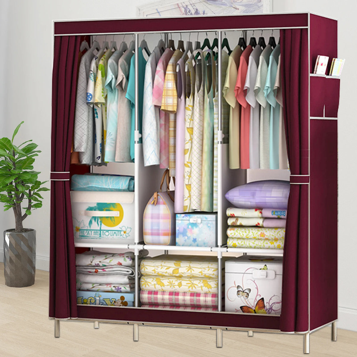 Foldable Nonwoven Fabric Closet Wardrobe Storage Organizer