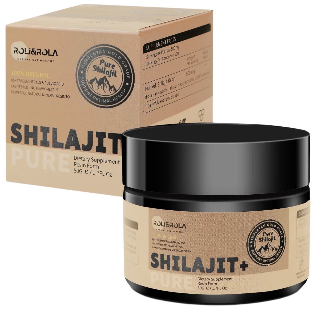 Rolirola Pure Himalayan Shilajit Resin With Fulvic Acid Dietary Supplement