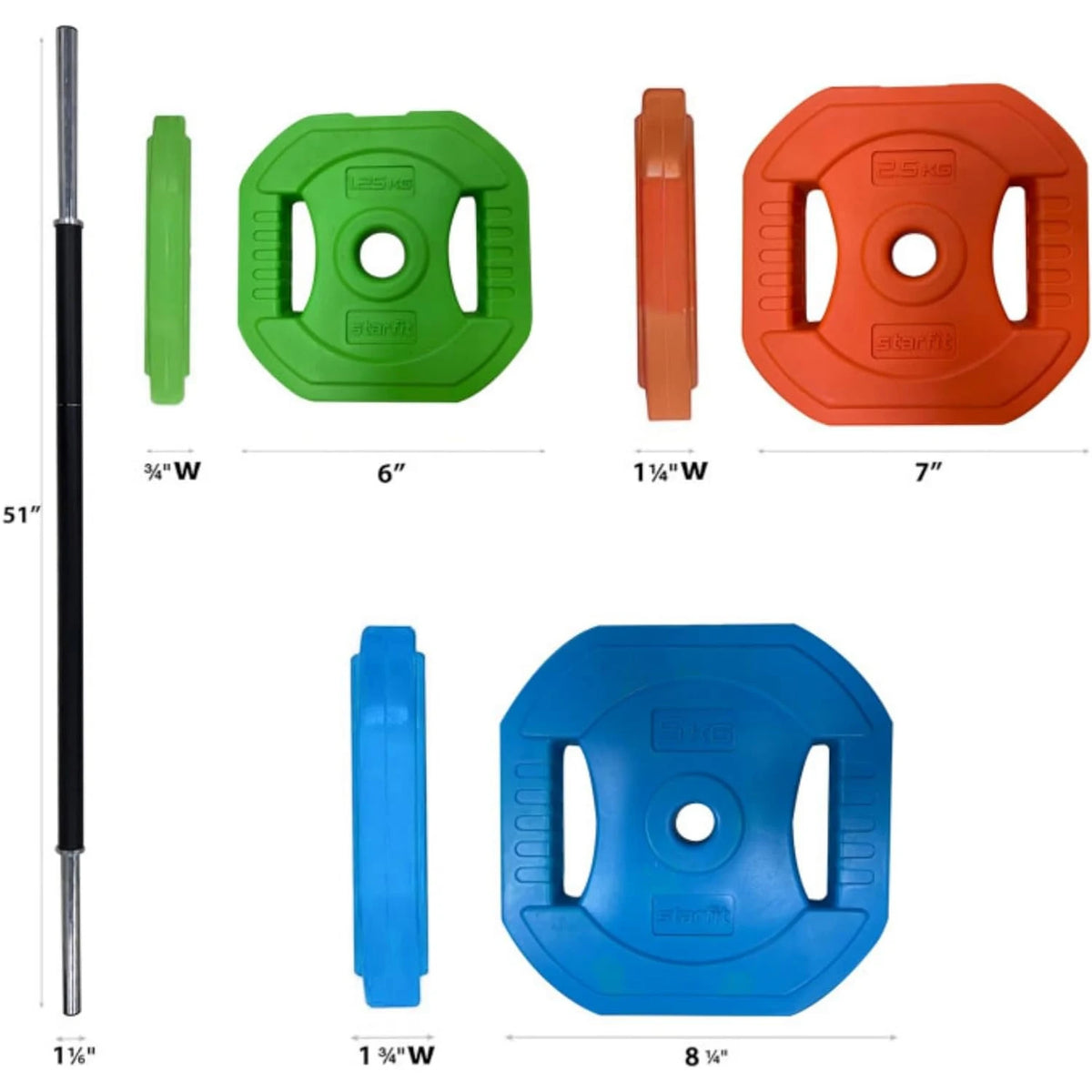 Twister CK Adjustable Barbell Weight Set Home Gym Strength Training