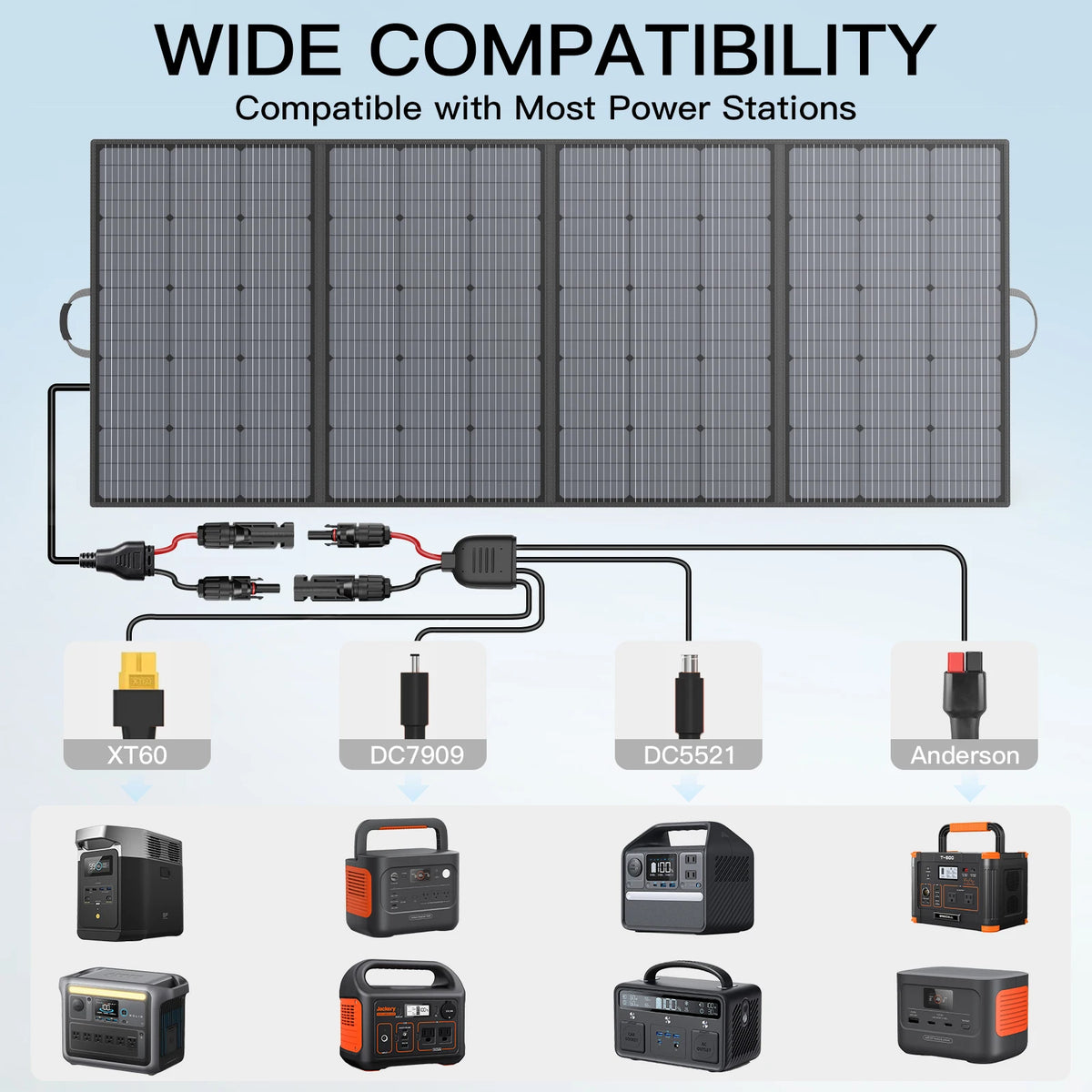 MHPOWOS 400W Foldable Portable Solar Panel For Outdoor Adventures
