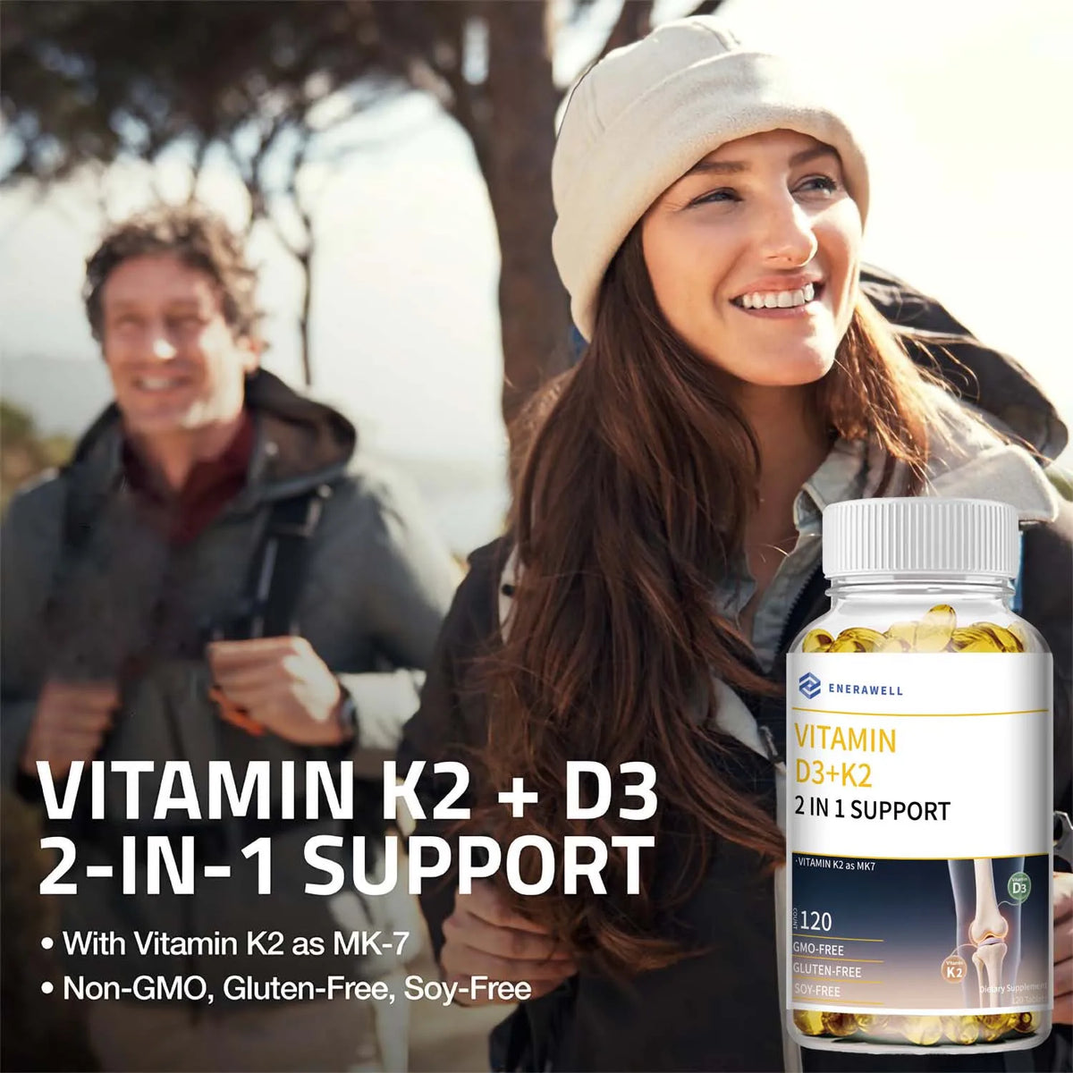 Vitamin D3 And K2 Supplement For Bone Health Support