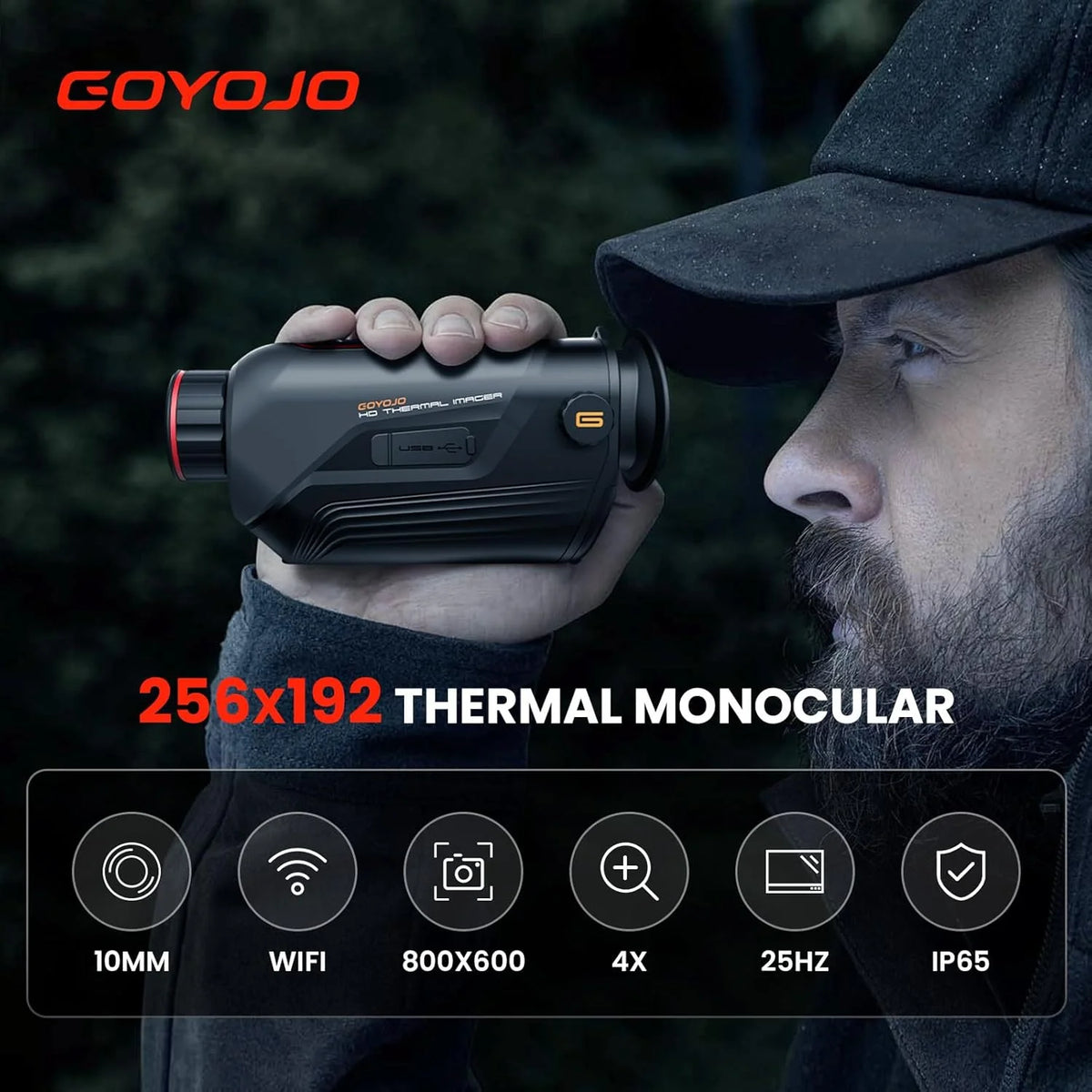 Goyojo Thermal Monocular 256x192 Night Vision Scope For Camping