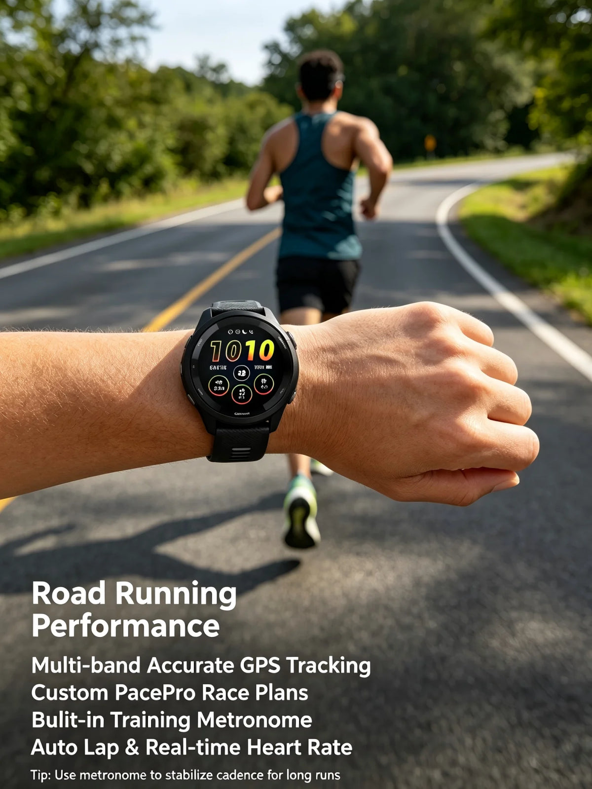 Garmin Forerunner 265 GPS Smartwatch Featuring Multi Band Navigation