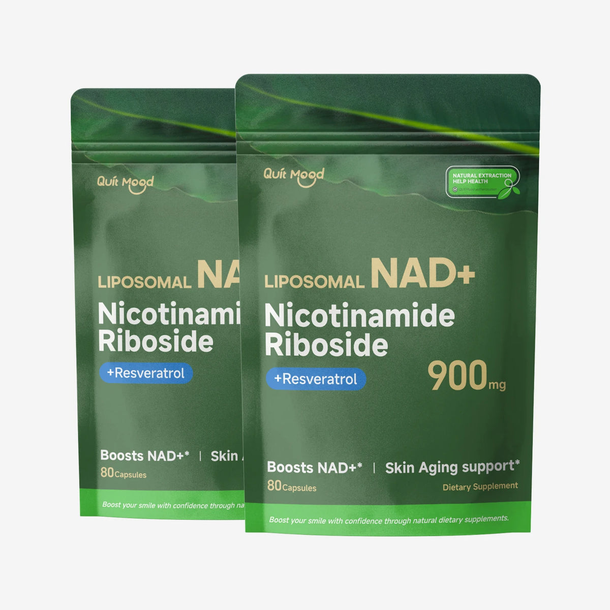 Quitmood NR900 Supplement Nicotinamide Riboside Resveratrol Quercetin NAD
