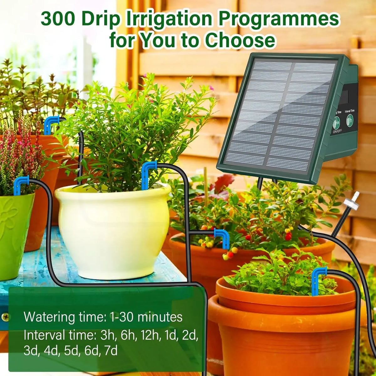 Solar Automatic Drip Irrigation Kit For Outdoor Garden Balcony