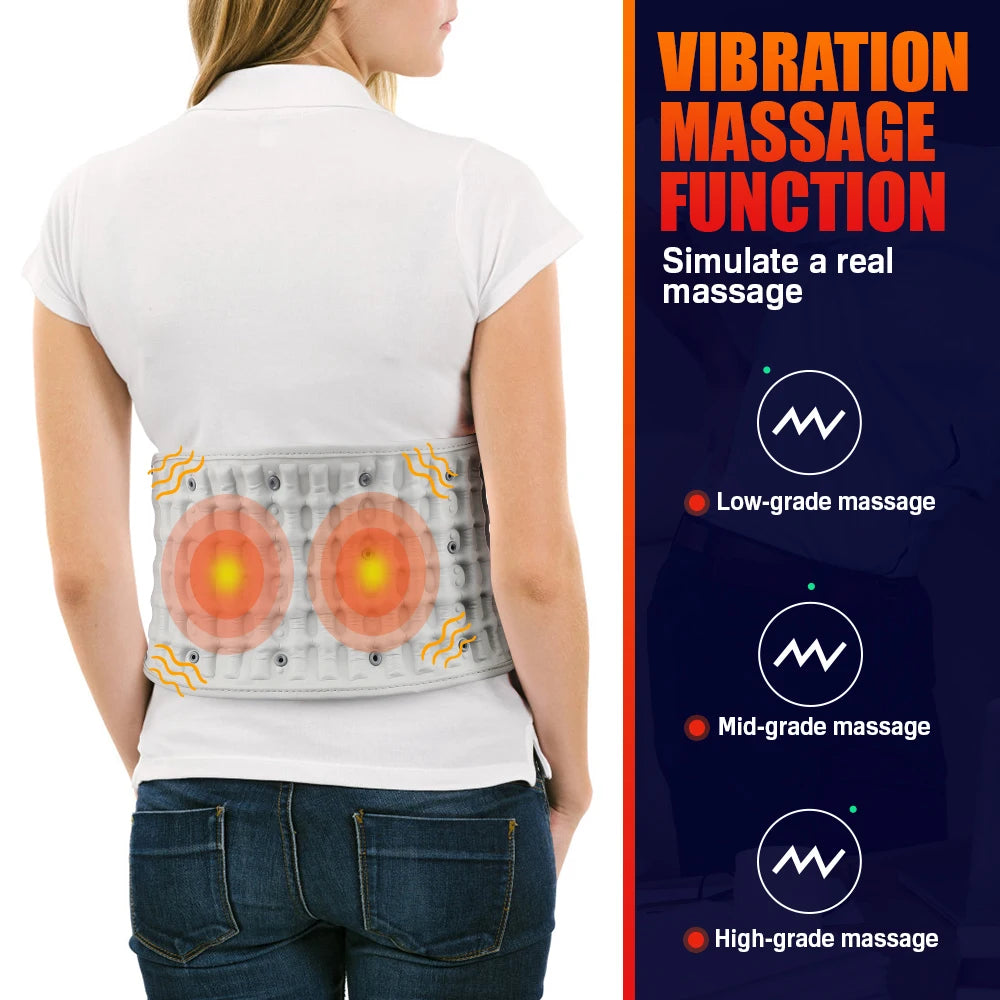 PASTSKY Rechargeable Heating Waist Back Massage Lumbar Traction Device