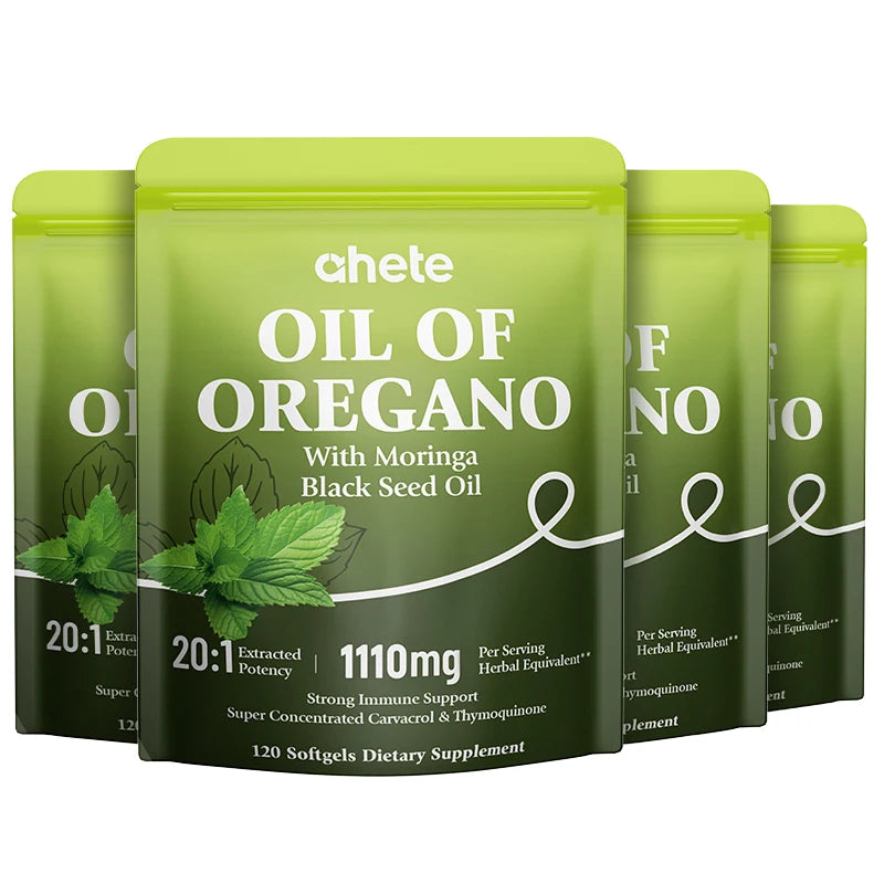 Ahete Oil of Oregano with Moringa Black Seed Softgels