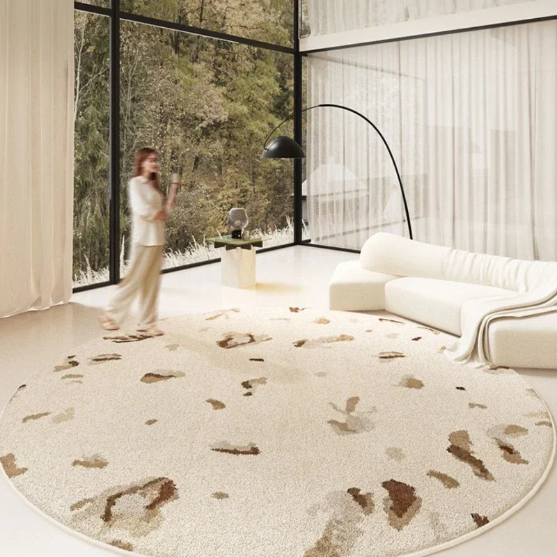 Washable Fluffy Area Rug With Geometric Design For Home
